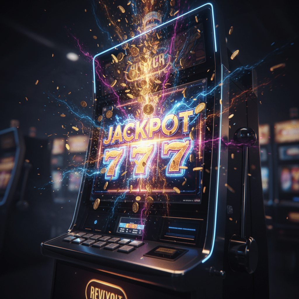 ภาพหน้าจอเกมสล็อต SimplePlay แบบดิจิทัล แสดงการชนะรางวัลใหญ่ พร้อมเหรียญทองและแสงไฟระเบิดออกมา บ่งบอกถึงเกมสล็อต SimplePlay แตกง่าย ที่มอบโอกาสทำเงินรางวัลมหาศาล